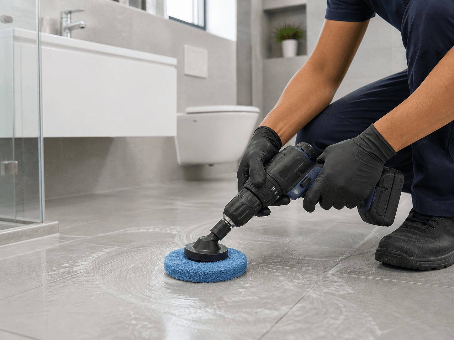 清洗地面 - SlipCare nano anti-slip process